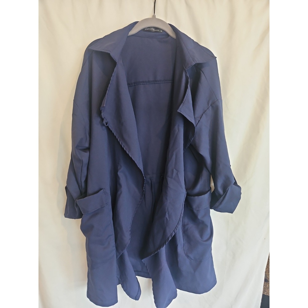 Women Top Zanzea Collection Top Women Long Sleeve Shacket Navy Floral Size XL